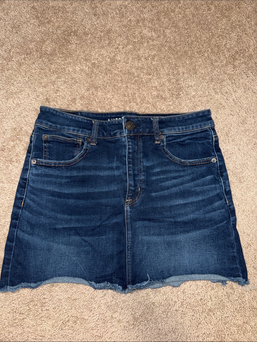 American Eagle Outfitters Dark Indigo Denim Mini Skirt